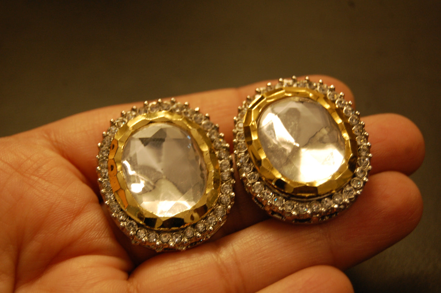 KUNDAN EARRINGS WITH ZIRCONS