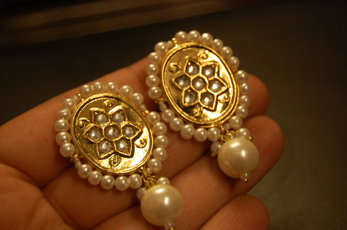 KUNDAN & PEARLS EARRINGS