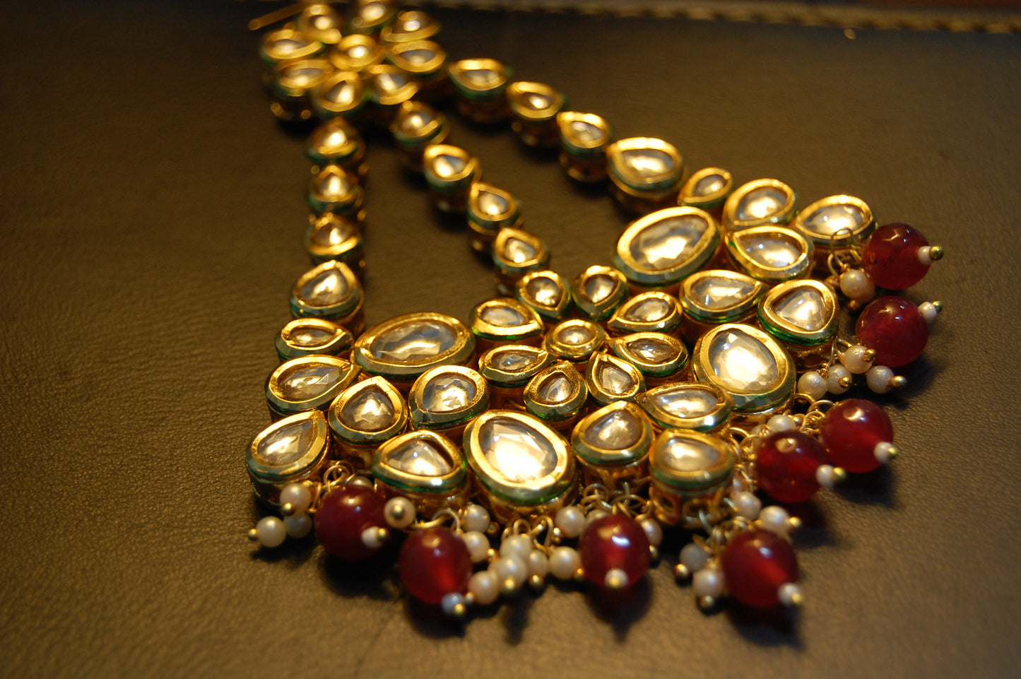 GORGEOUS RED & KUNDAN JHOOMAR