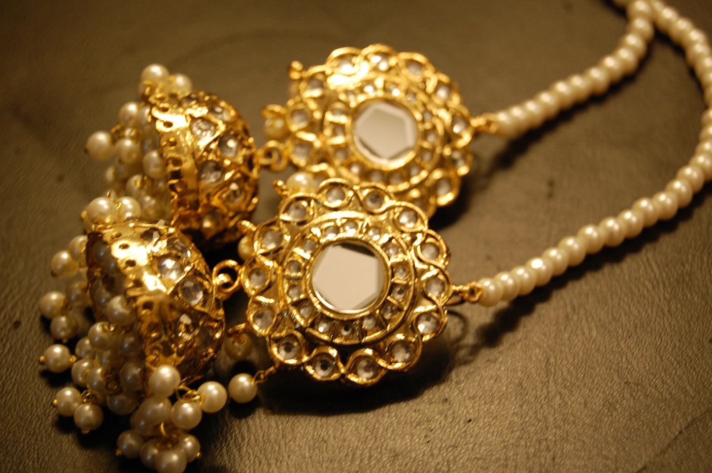 TRADITIONAL GREEN & KUNDAN JHUMKAS
