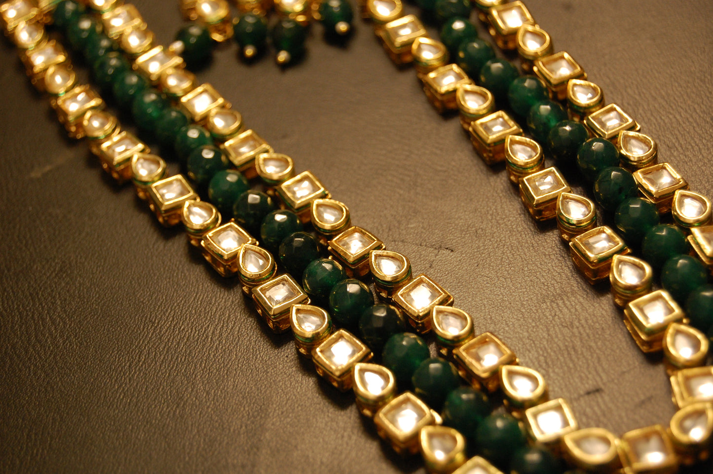 KUNDAN & GREEN MALA SET