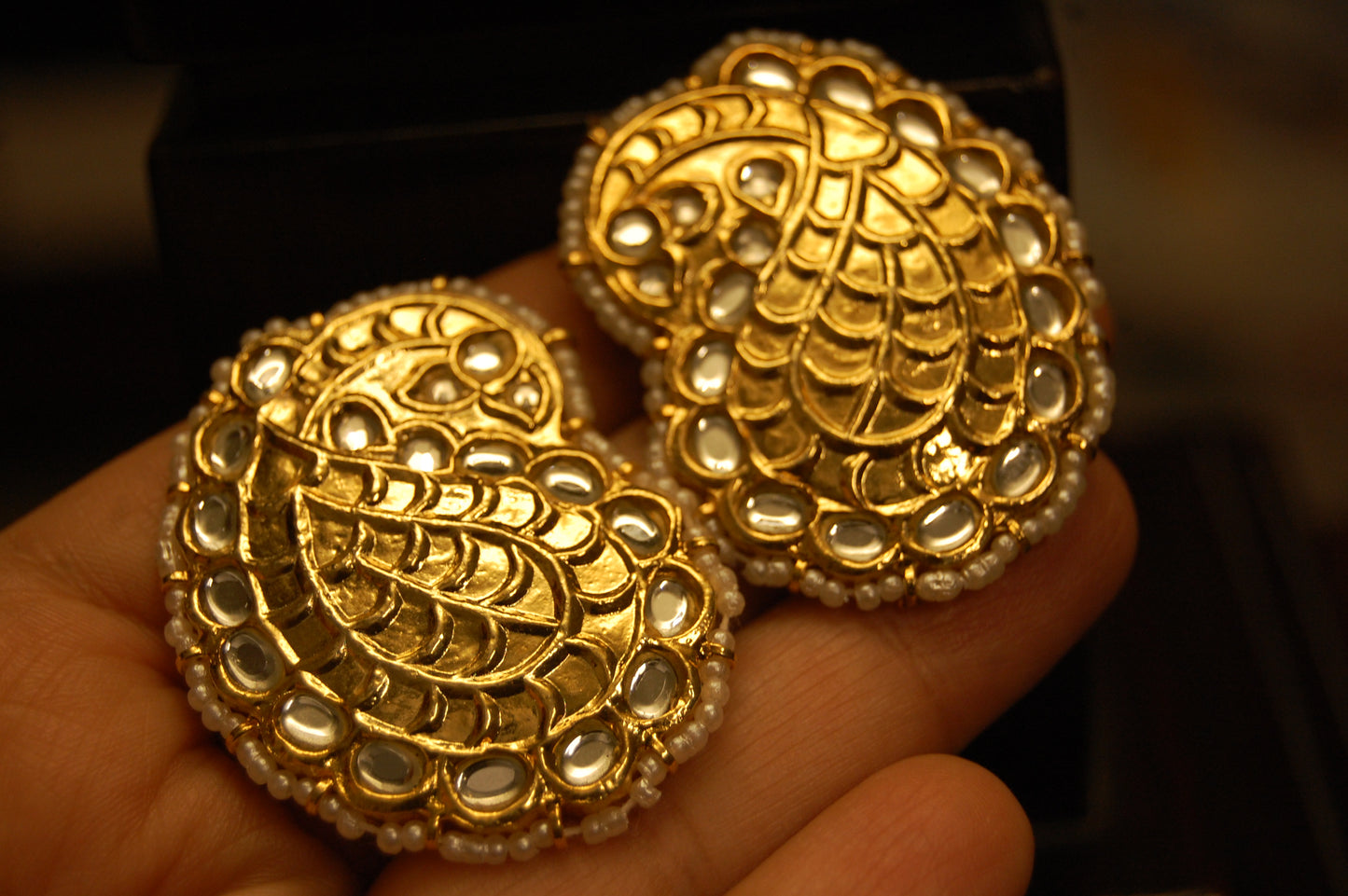 KUNDAN PAISLEY EARRINGS