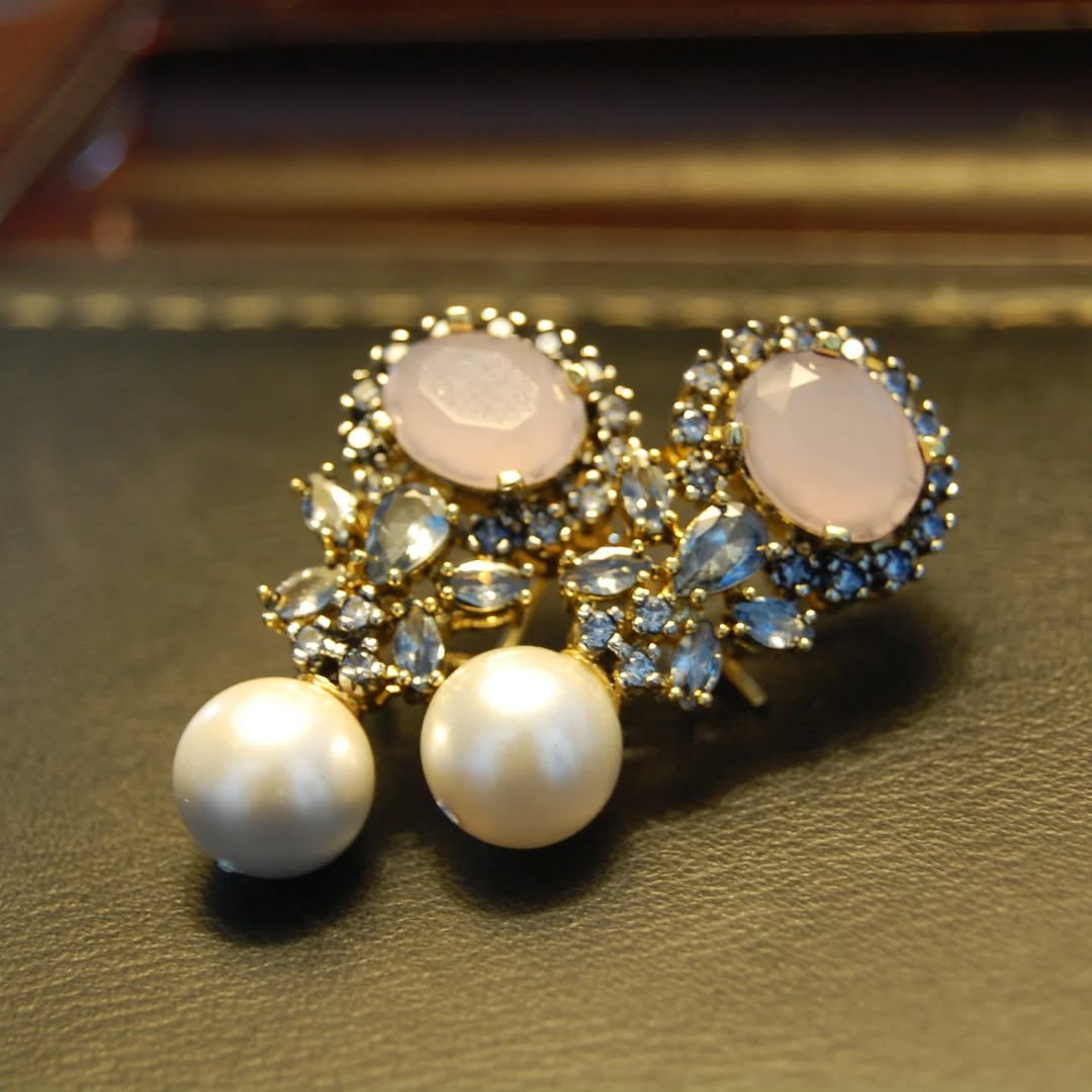 PINK & PEARL EARRINGS