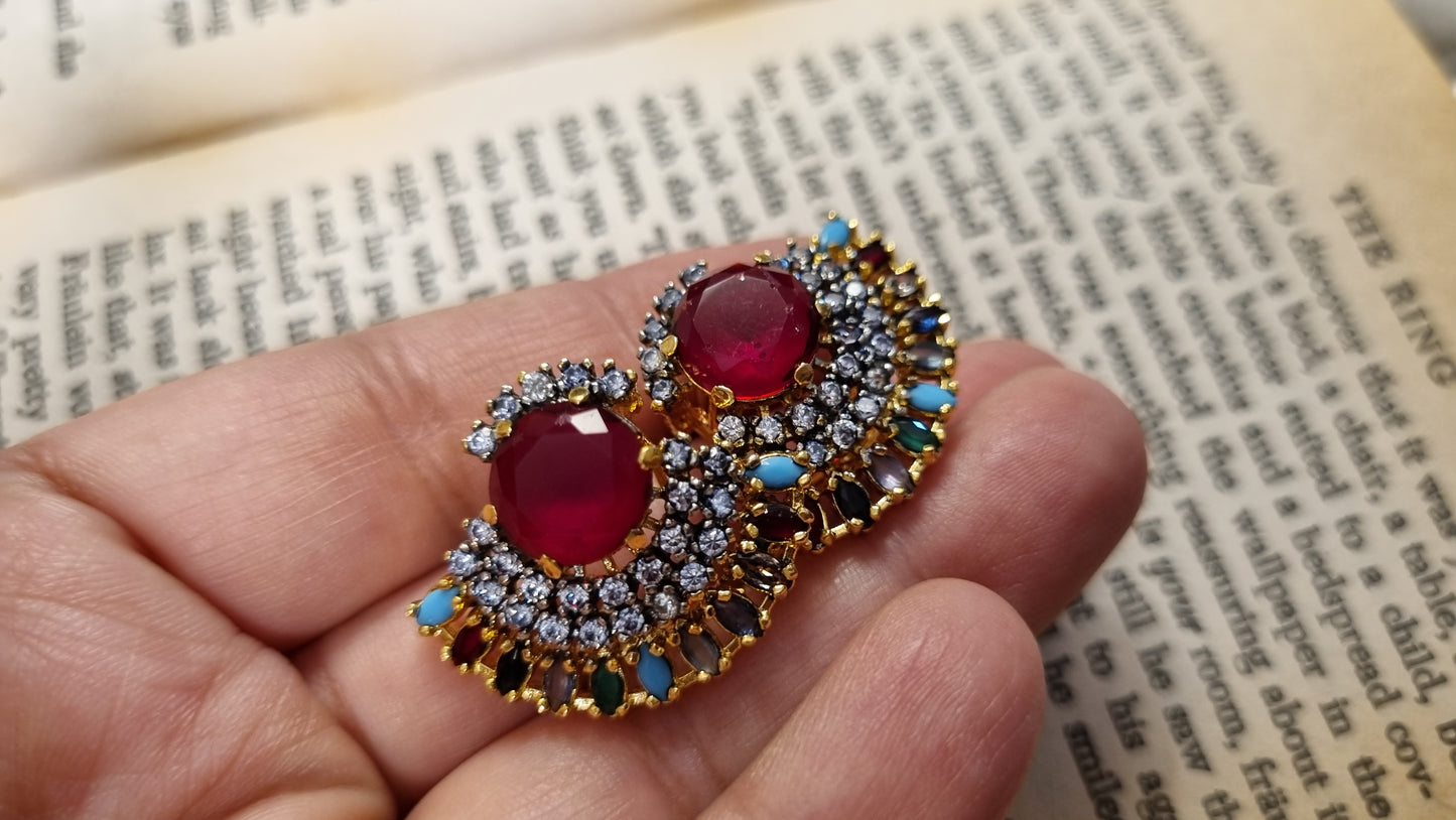 MULTI & ZIRCON EARRINGS