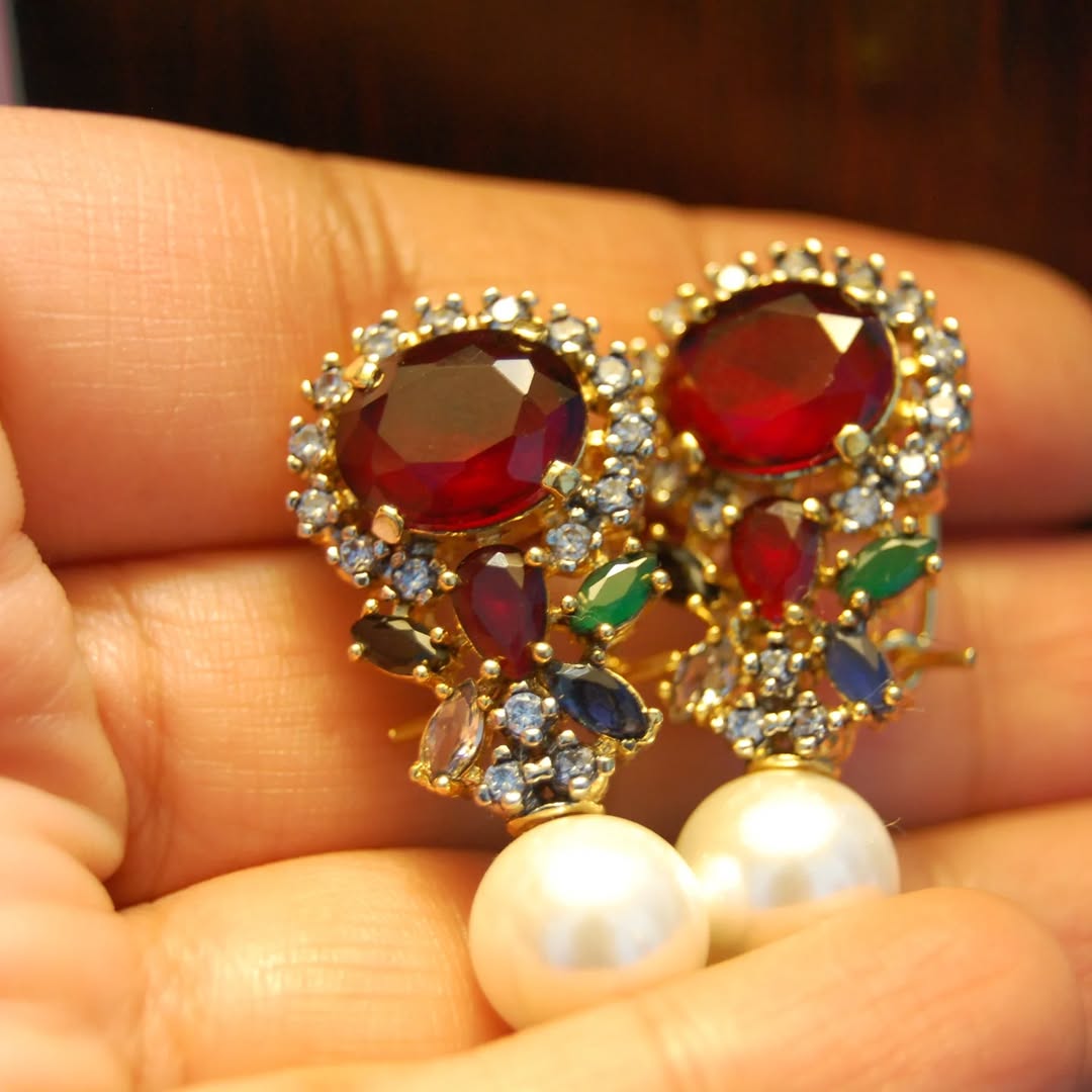 MULTI & PEARL EARRINGS