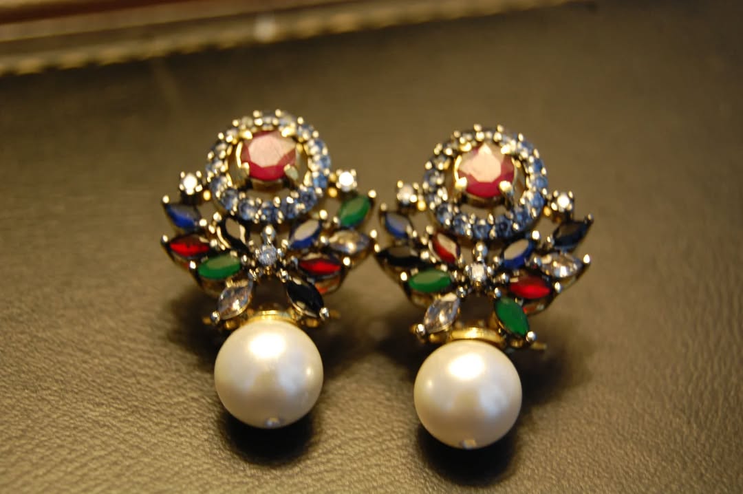 MULTI, PEARL & ZIRCON EARRINGS