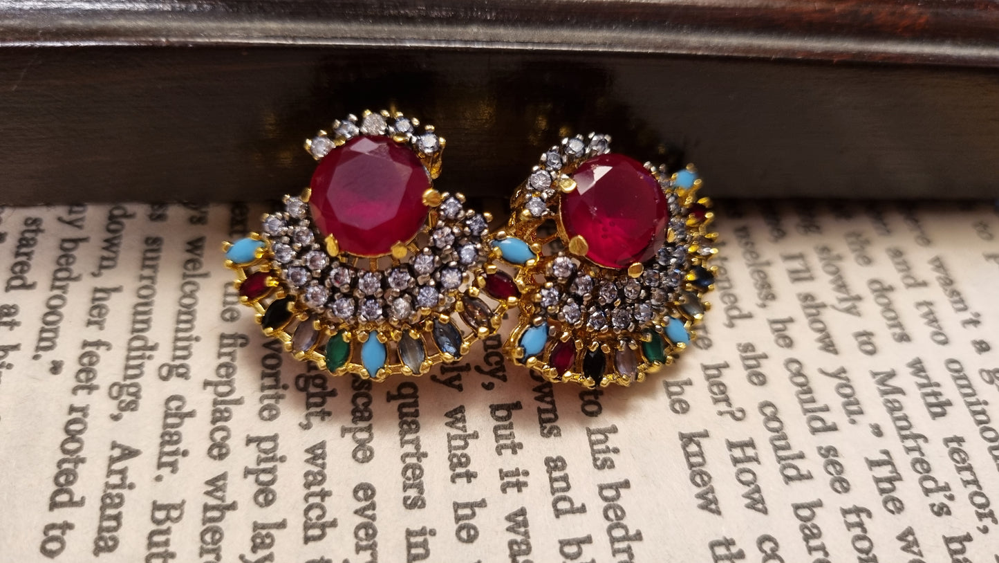 MULTI & ZIRCON EARRINGS