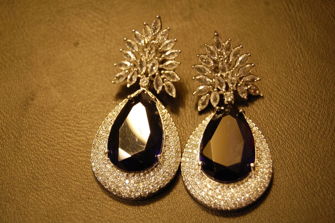 PURPLE AMETHYST ZIRCON EARRINGS