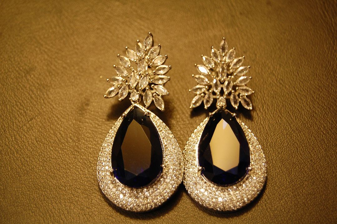 SAPPHIRE BLUE ZIRCON EARRINGS