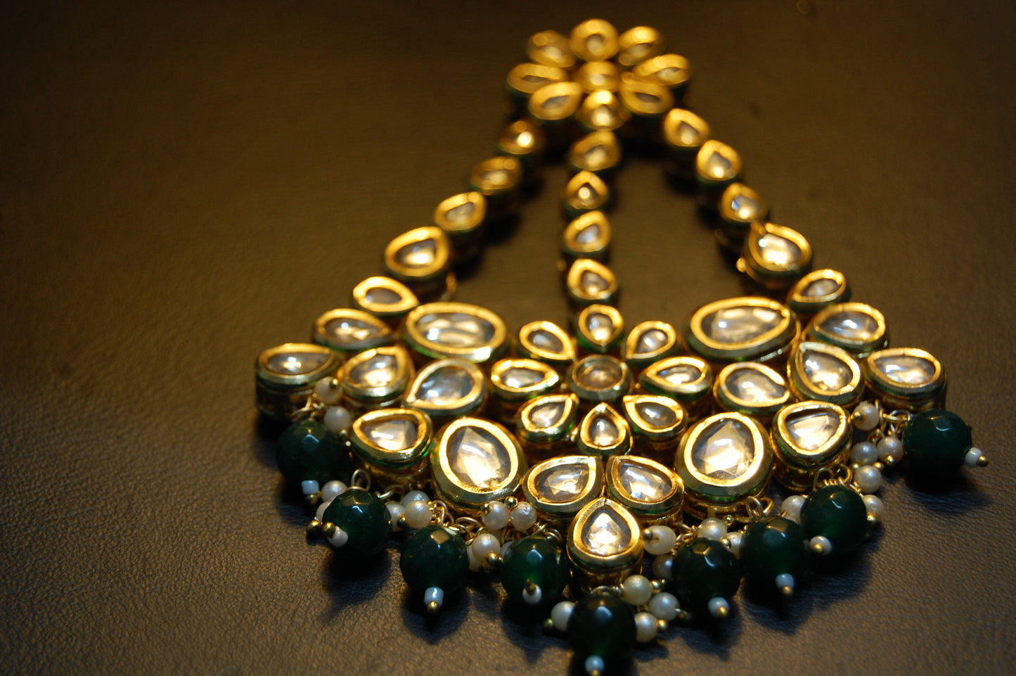 GORGEOUS GREEN & KUNDAN JHOOMAR