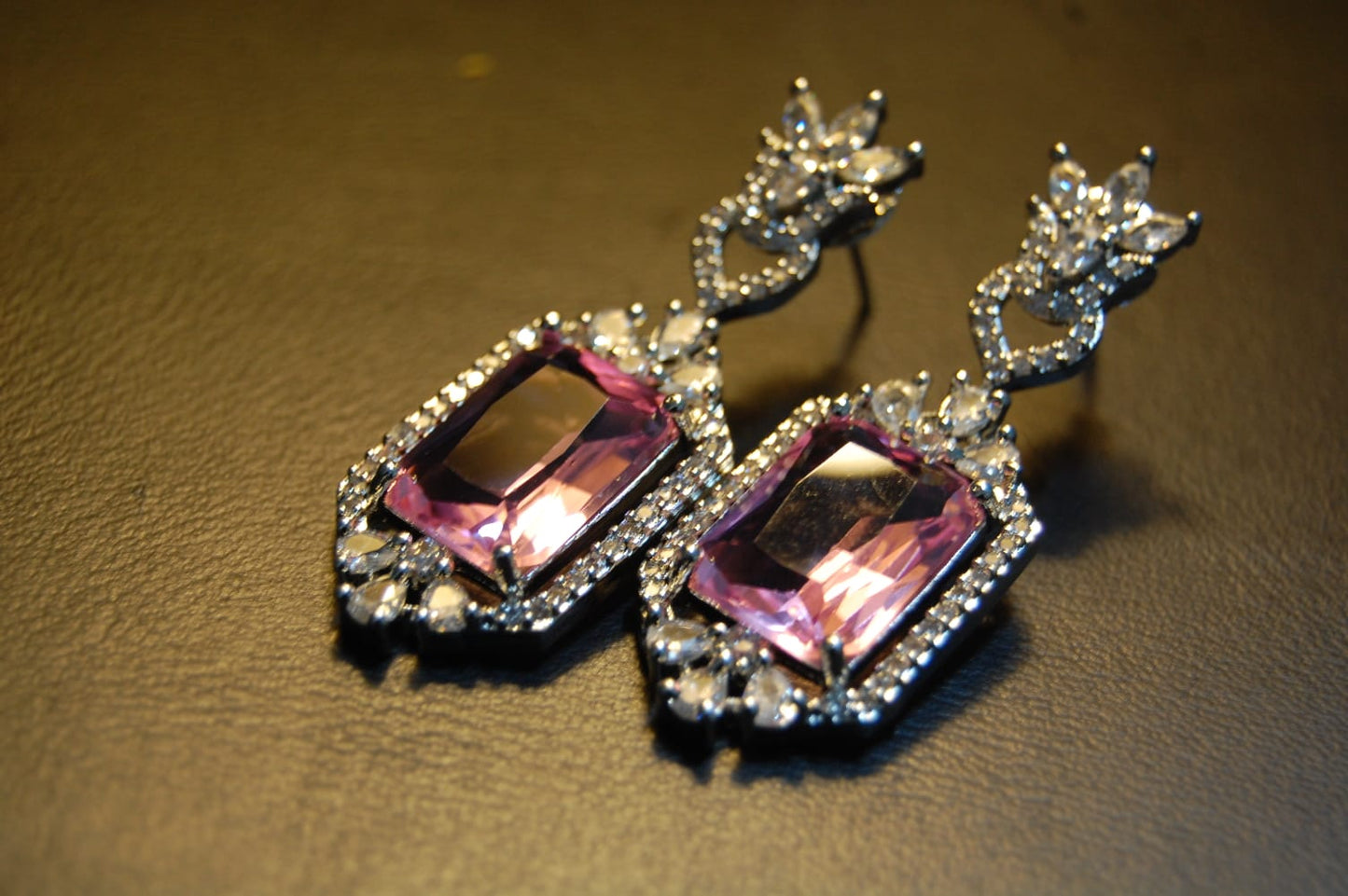 PINK ZIRCON EARRINGS