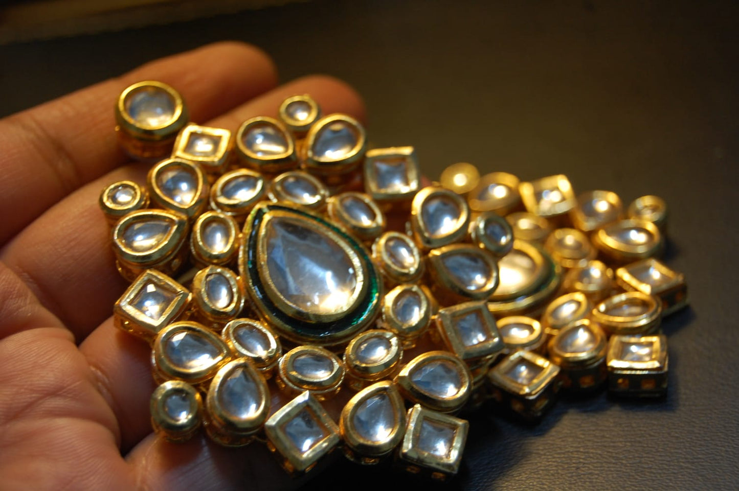 INDIAN POLKI KUNDAN EARRINGS