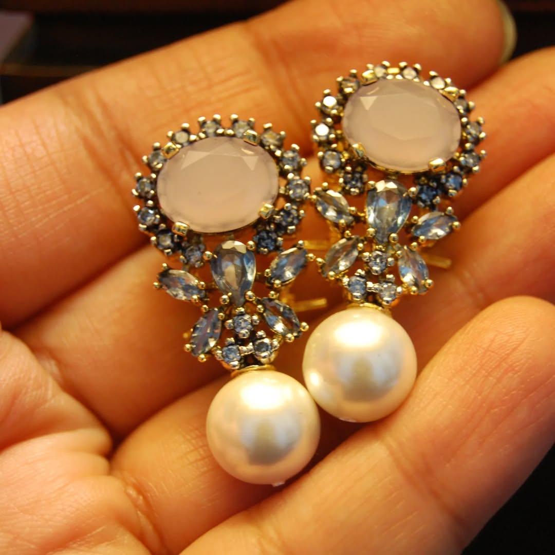 PINK & PEARL EARRINGS