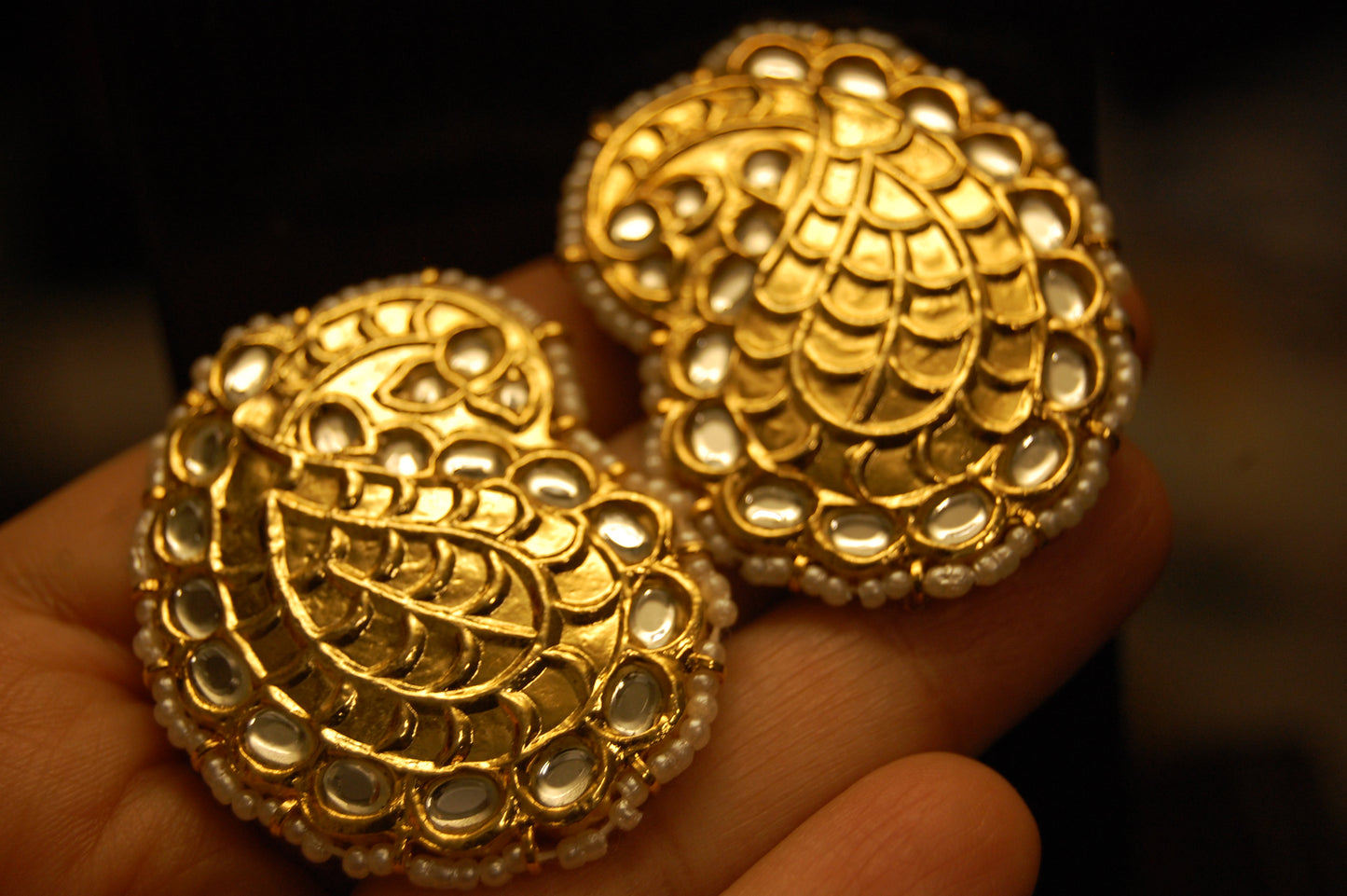 KUNDAN PAISLEY EARRINGS