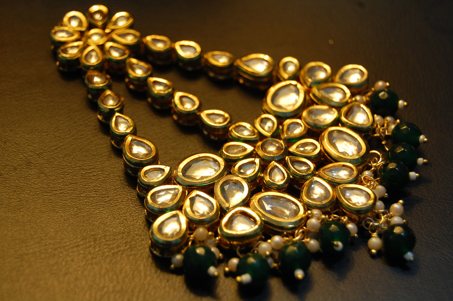 GORGEOUS GREEN & KUNDAN JHOOMAR