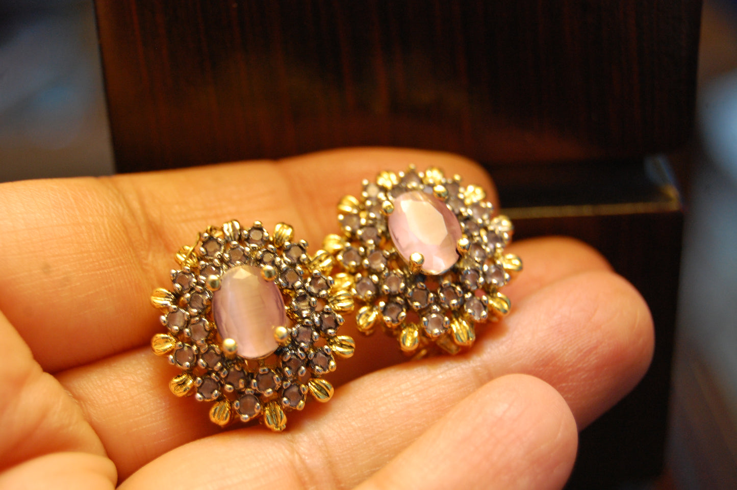 PINK ZIRCON EARRINGS