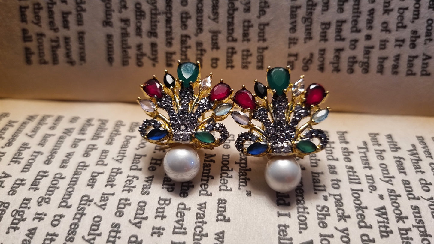 MULTI EARRINGS WITH PEARLS