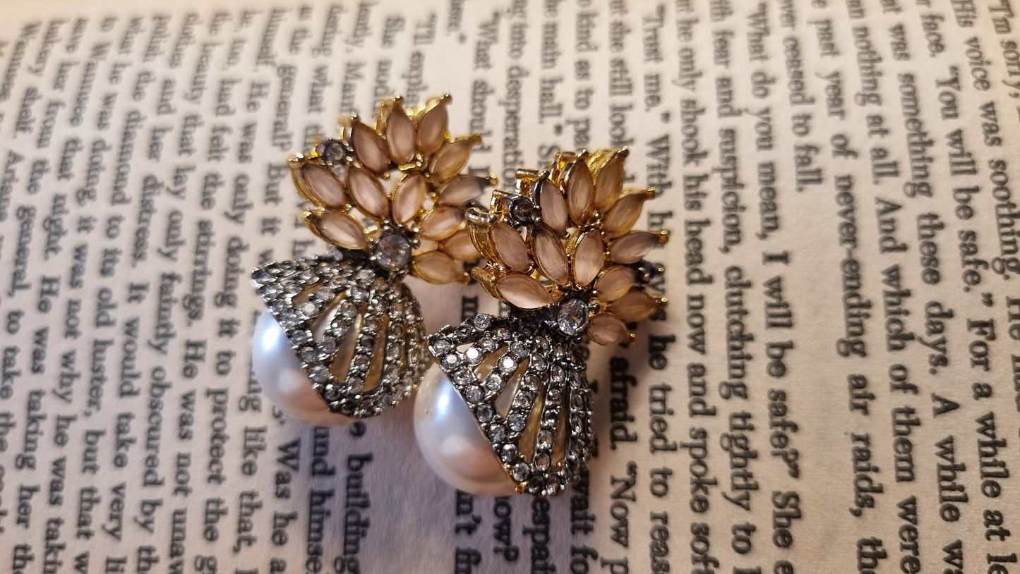 PINK & PEARL EARRINGS