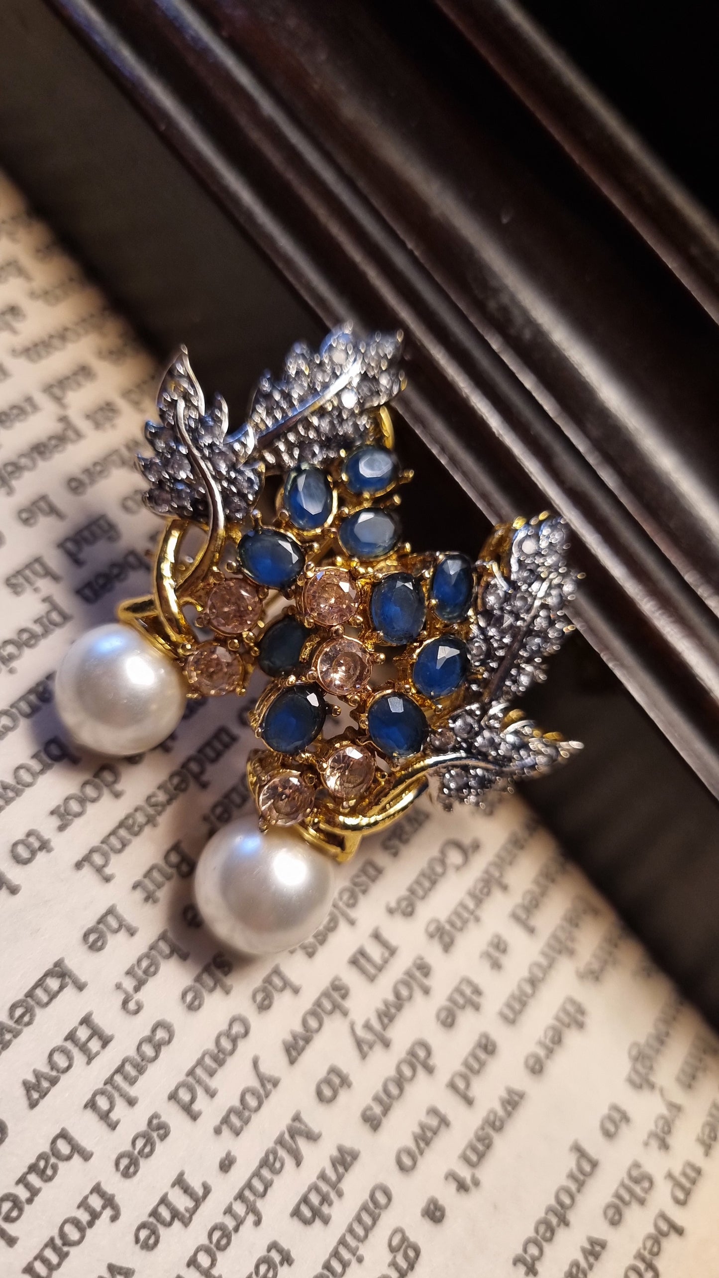 BLUE & ZIRCON EARRINGS