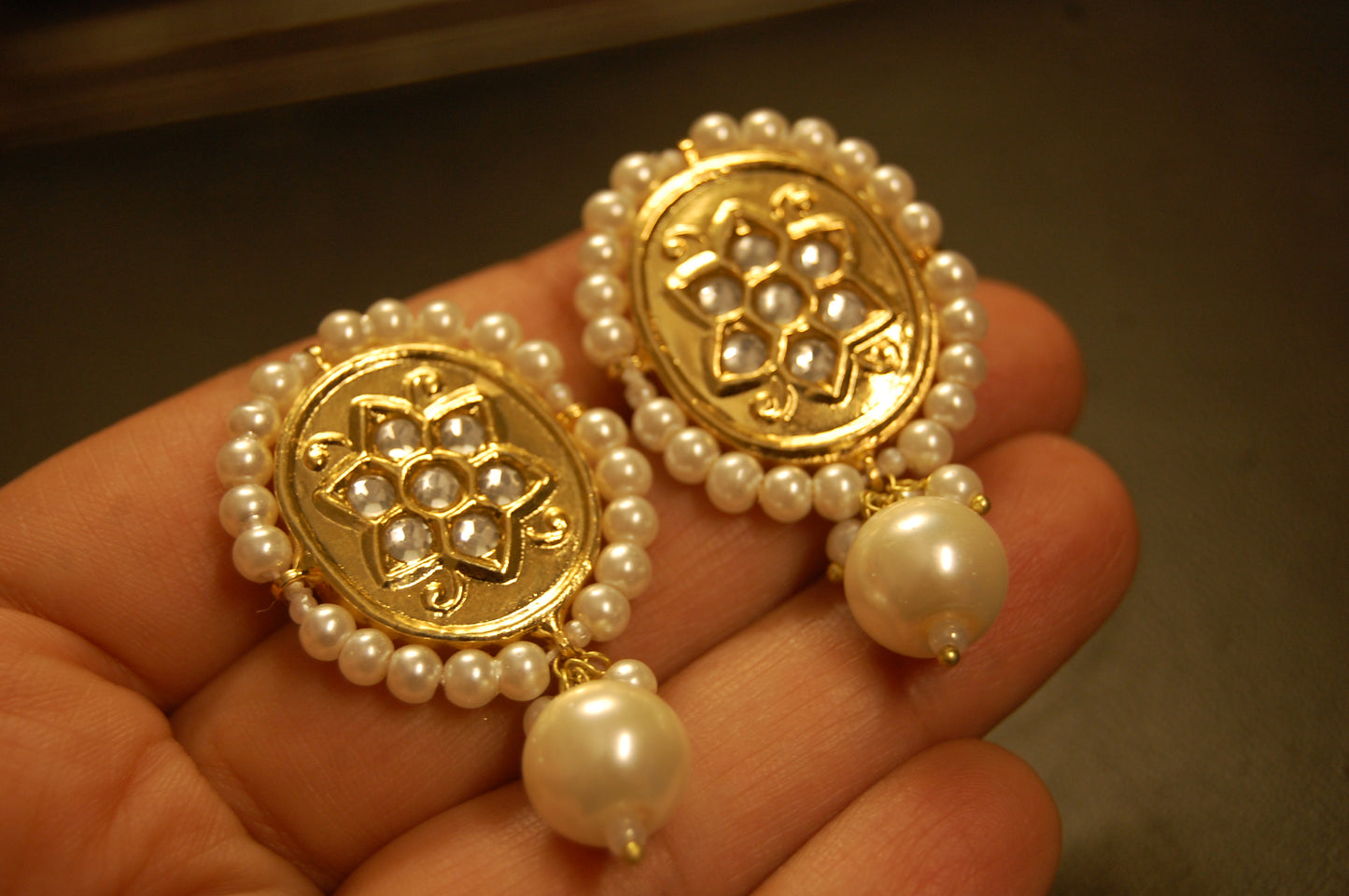 KUNDAN & PEARLS EARRINGS