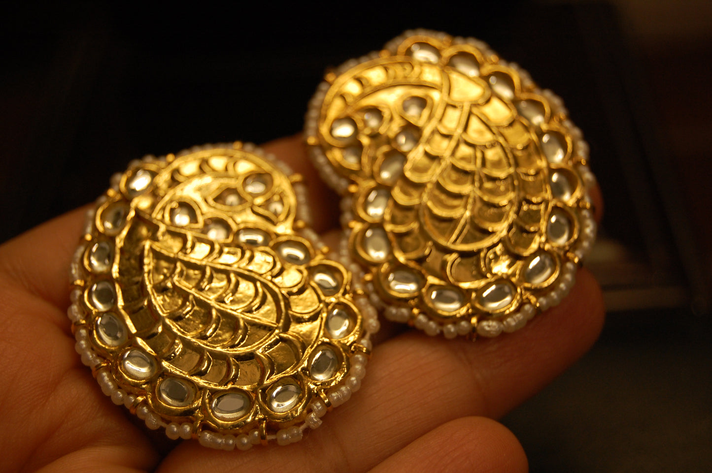 KUNDAN PAISLEY EARRINGS