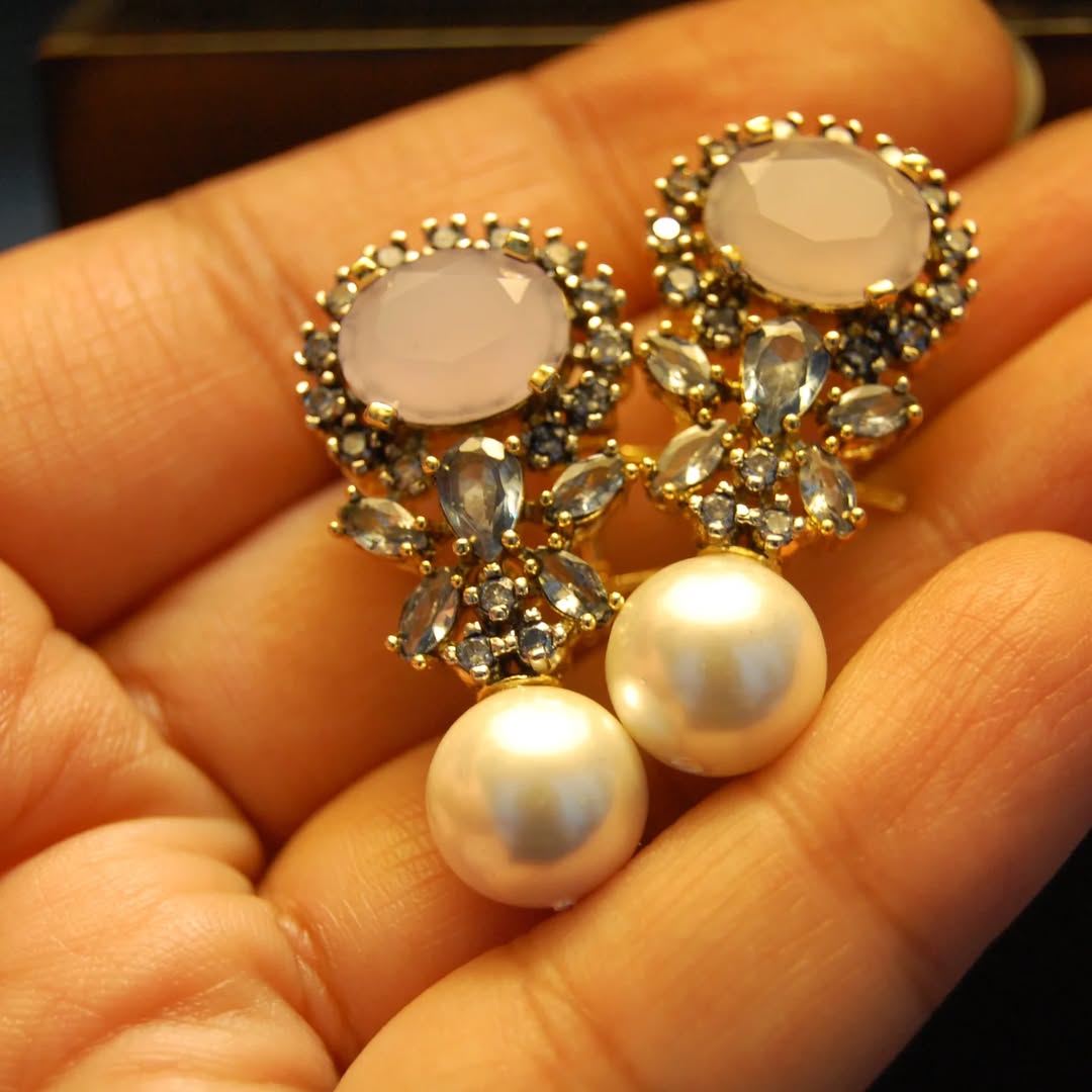 PINK & PEARL EARRINGS