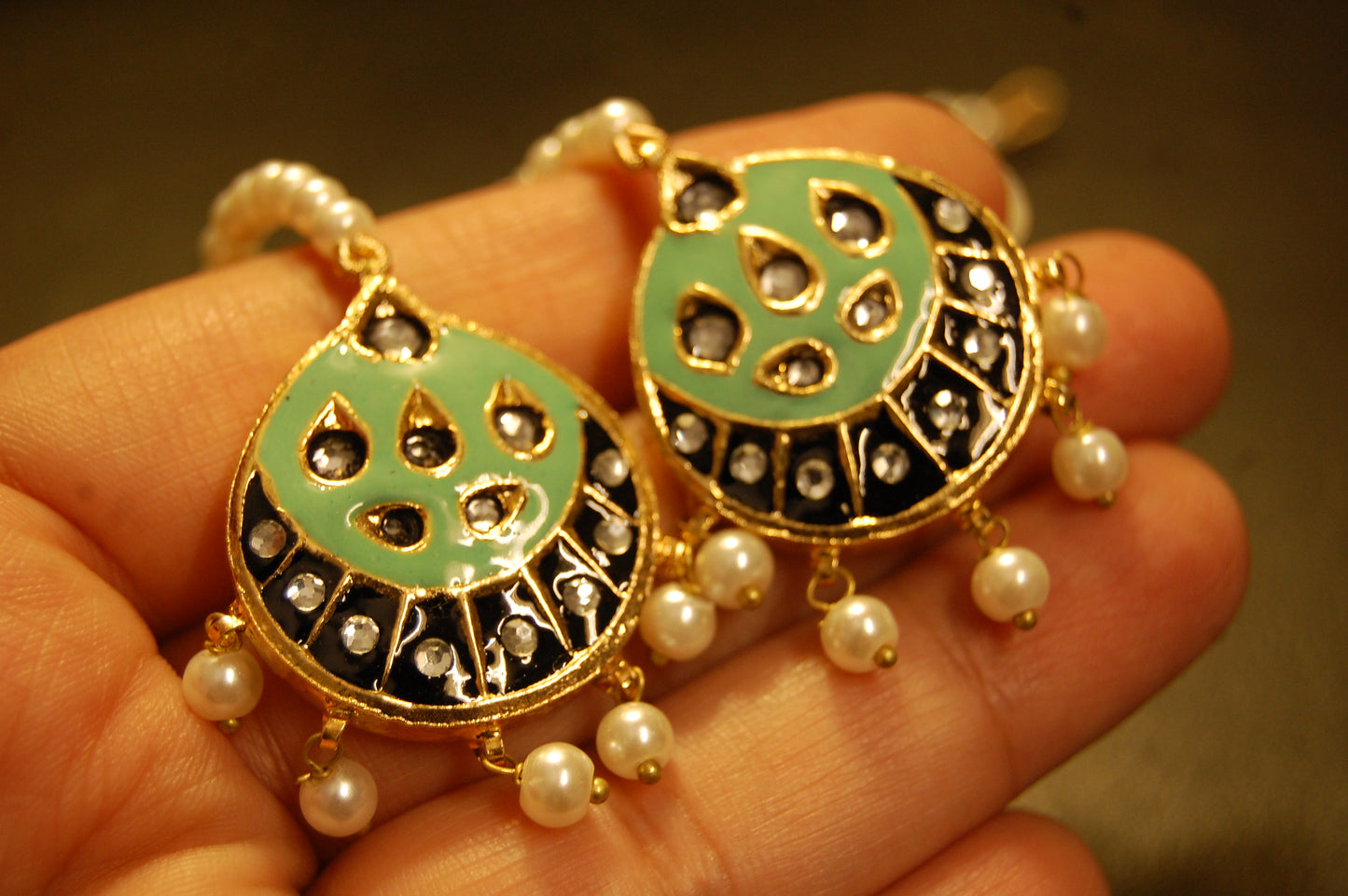 FEROZY MEENA & KUNDAN EARRINGS