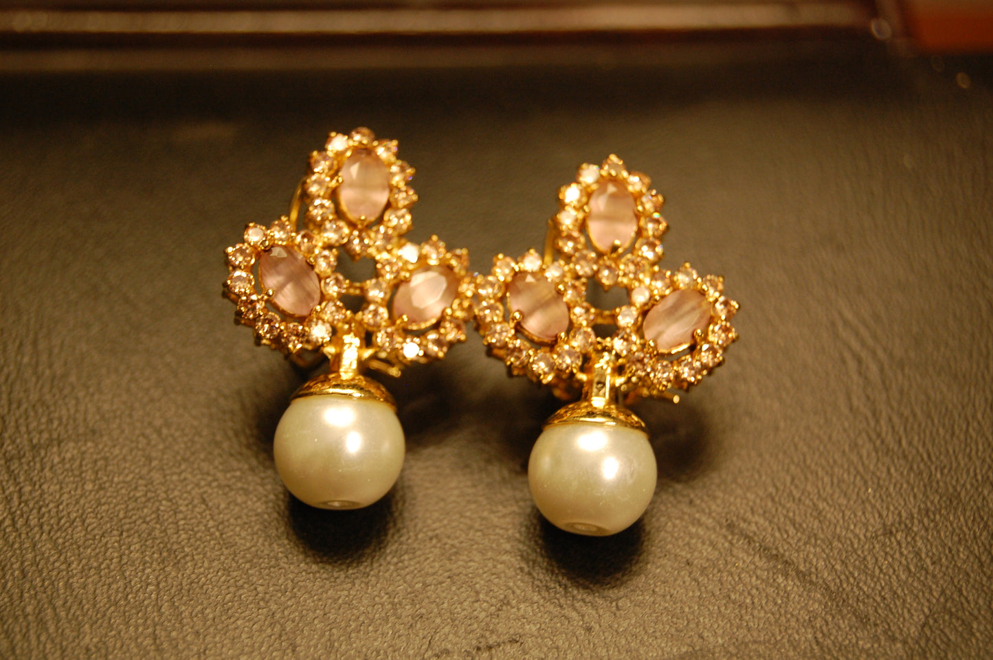 PINK & PEARL EARRINGS