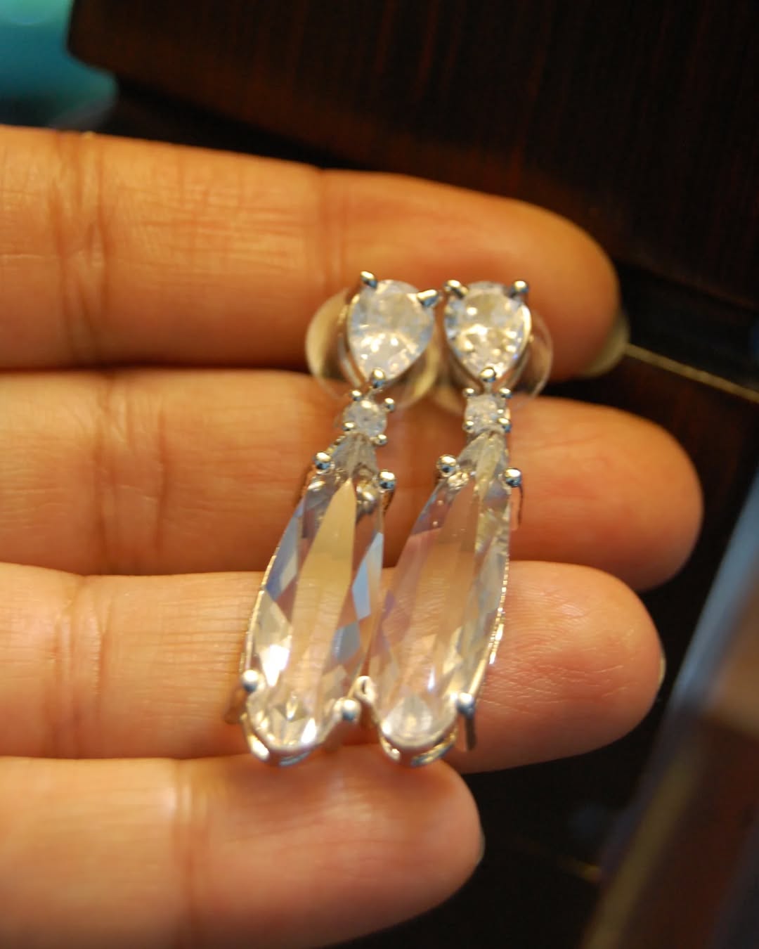 ZIRCON DROP EARRINGS
