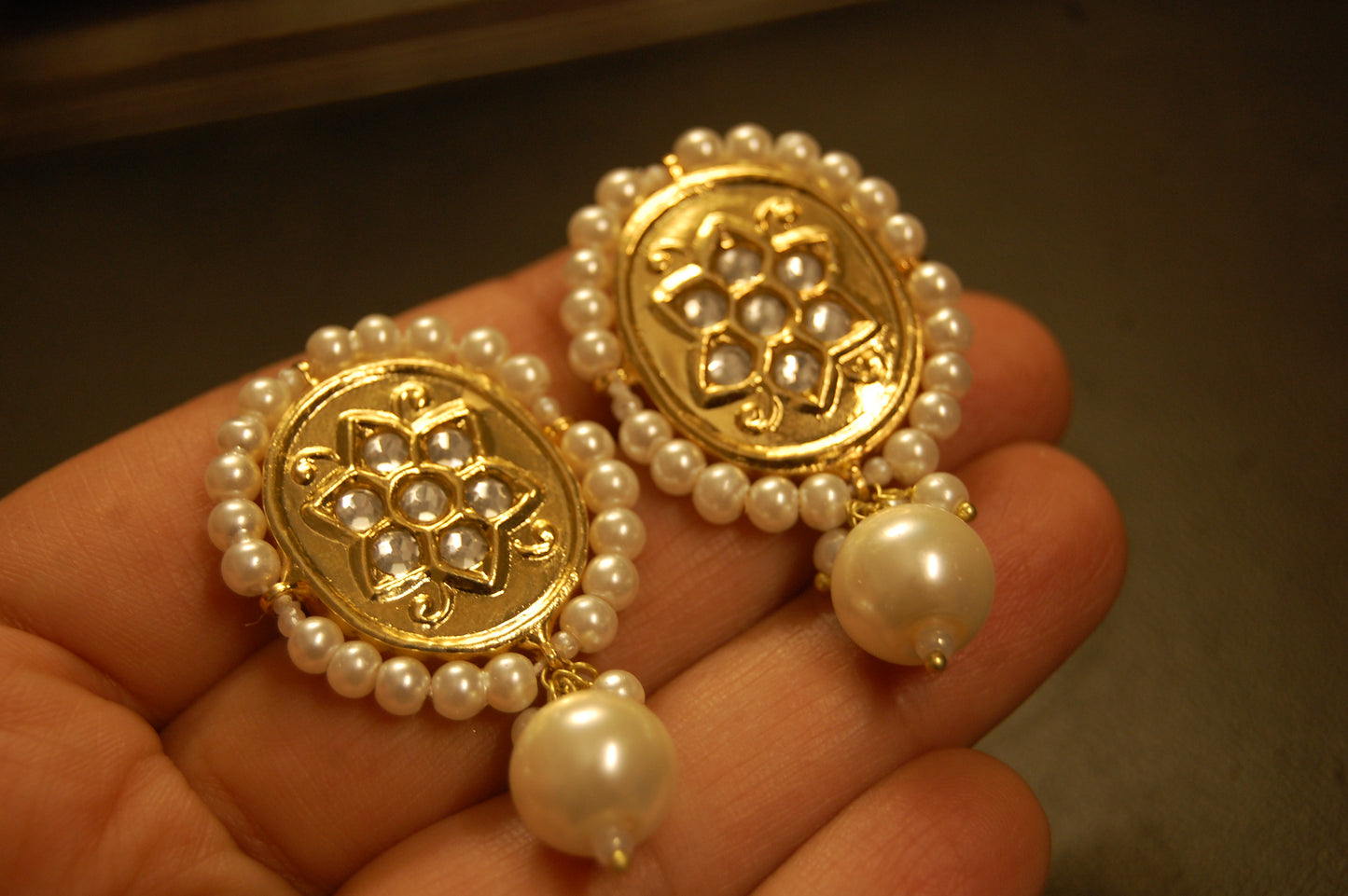 KUNDAN & PEARLS EARRINGS