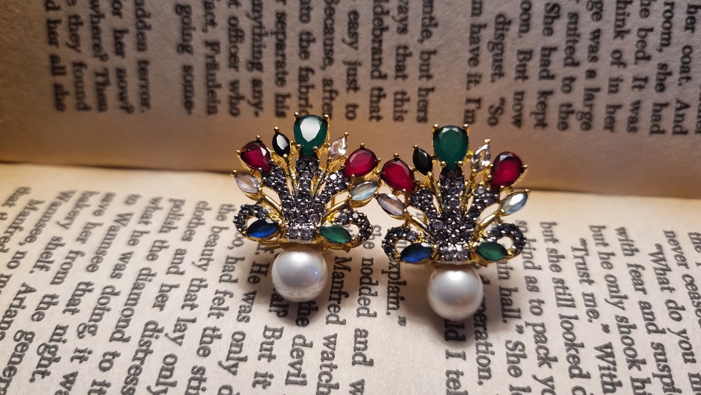 MULTI EARRINGS WITH PEARLS