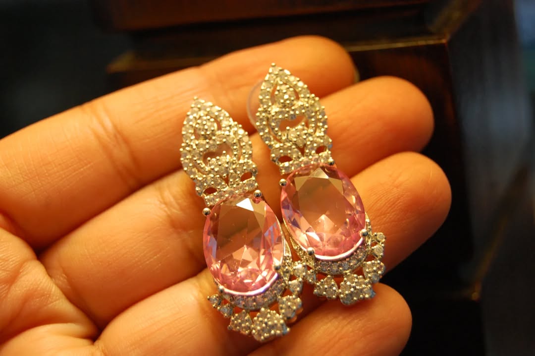 PINK ZIRCON EARRINGS