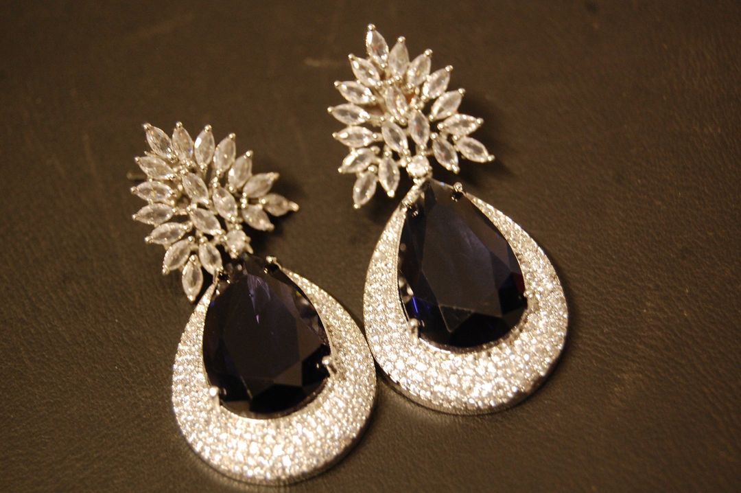 PURPLE AMETHYST ZIRCON EARRINGS