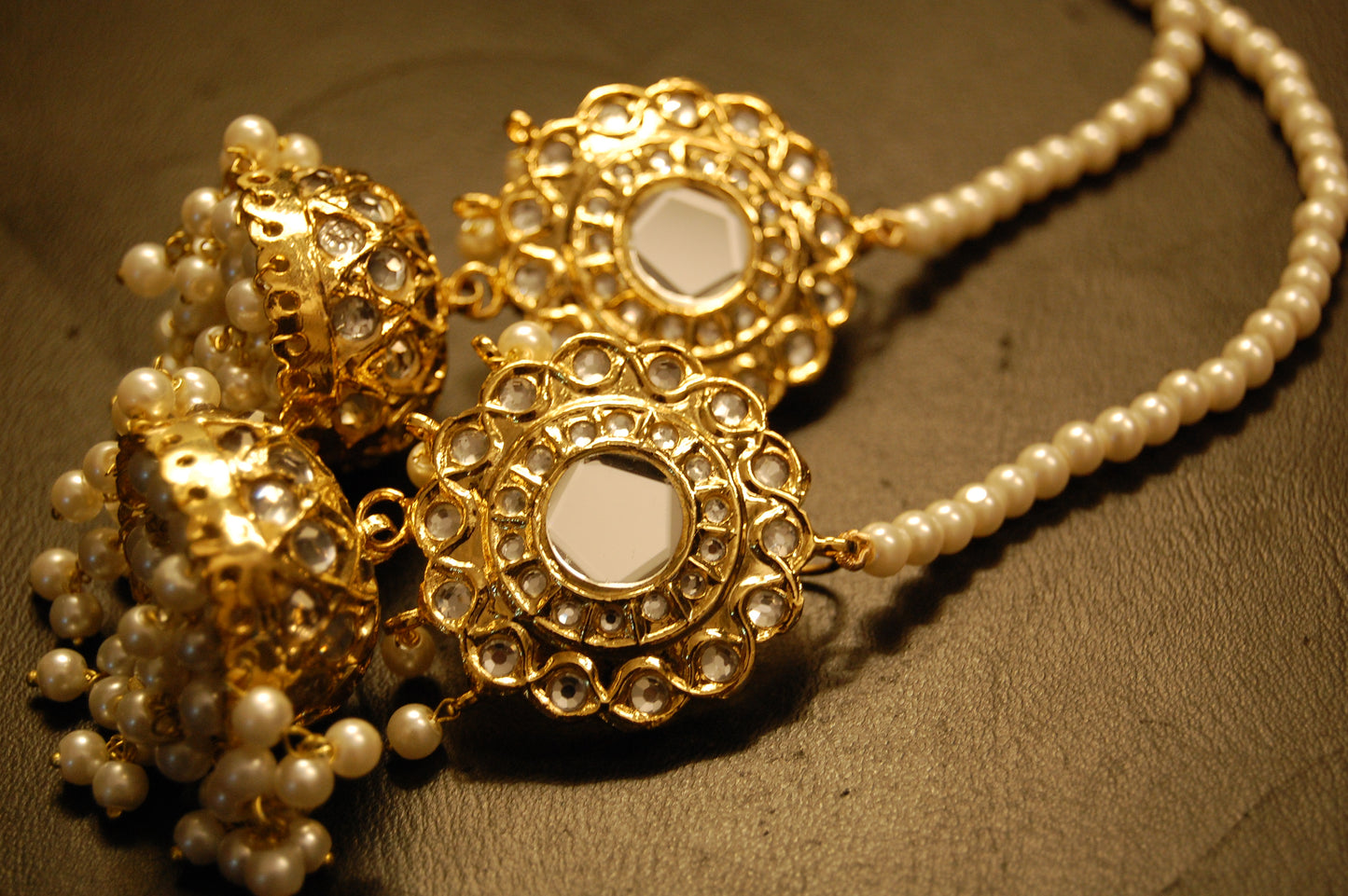 TRADITIONAL GREEN & KUNDAN JHUMKAS