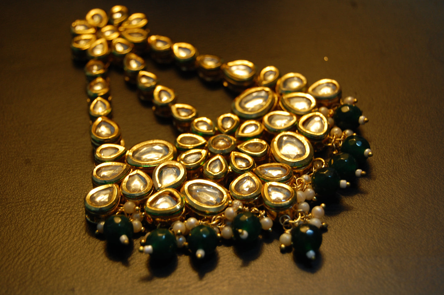 GORGEOUS GREEN & KUNDAN JHOOMAR