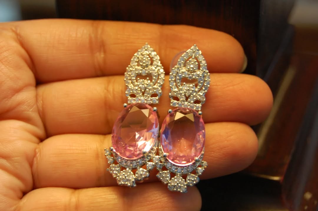 PINK ZIRCON EARRINGS
