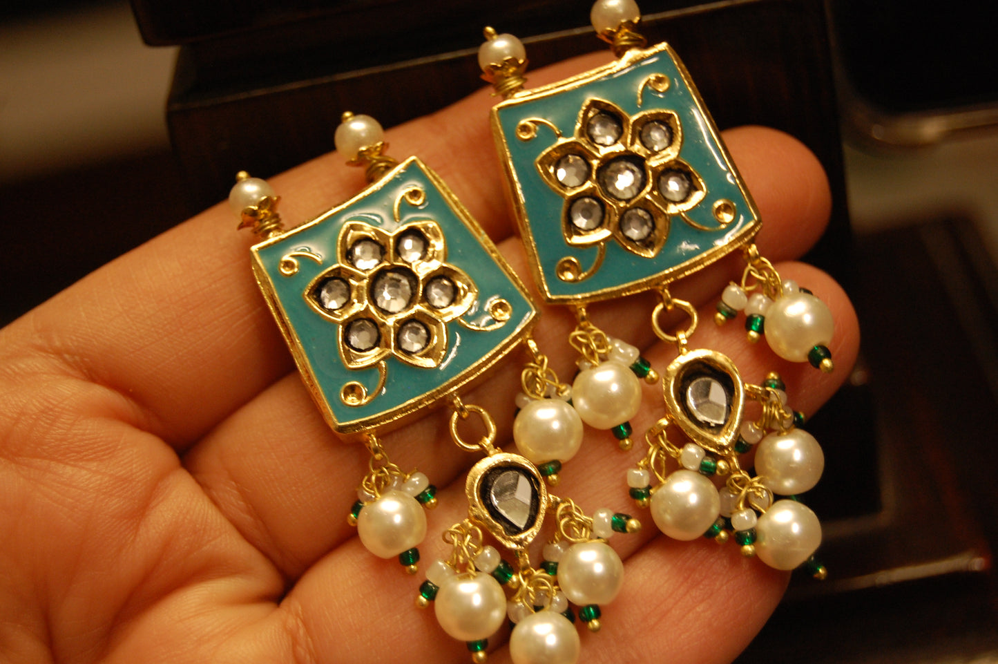 FEROZY MEENA & KUNDAN EARRINGS