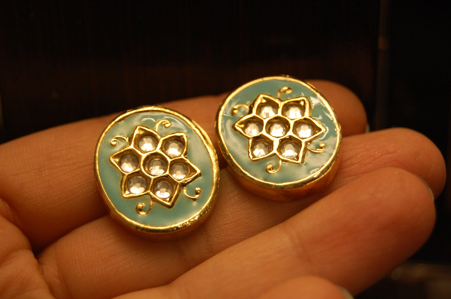 FEROZA MEENA & KUNDAN EARRINGS
