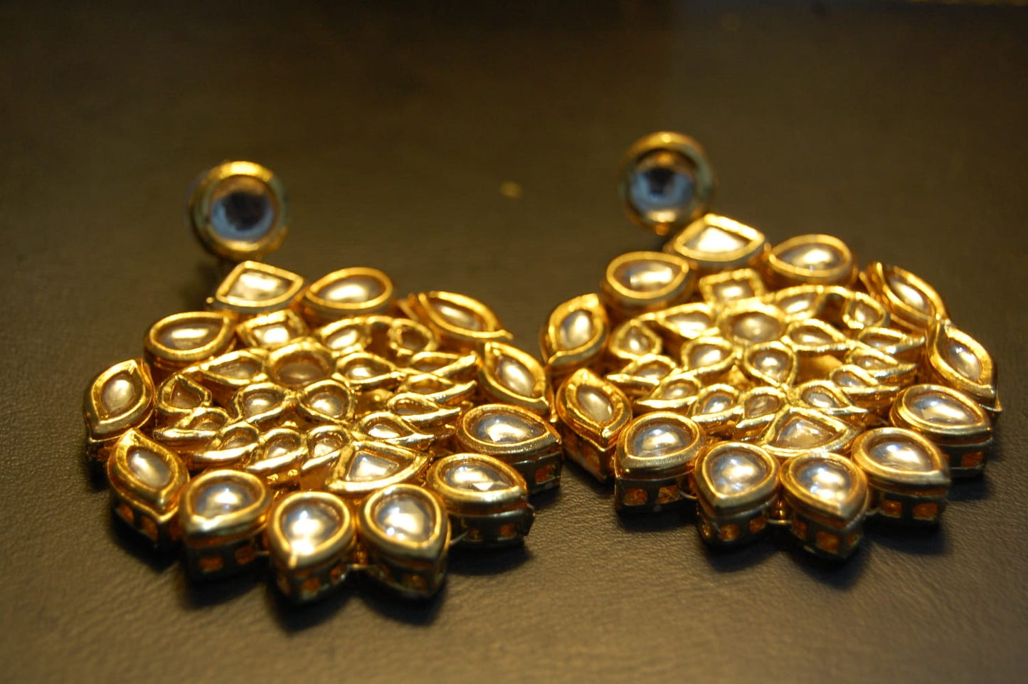 INDIAN POLKI KUNDAN EARRINGS