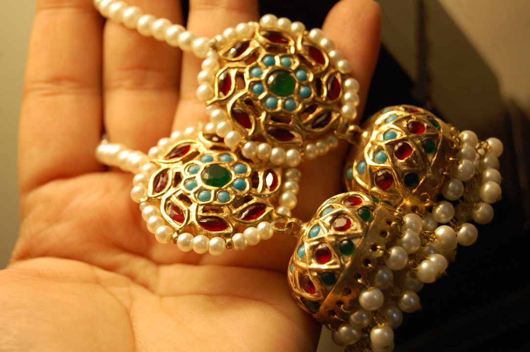 MULTI STONE JHUMKAS