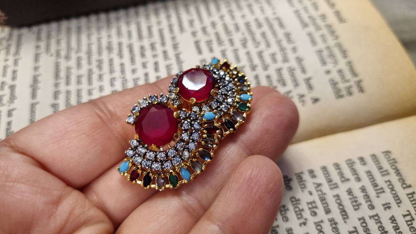 MULTI & ZIRCON EARRINGS