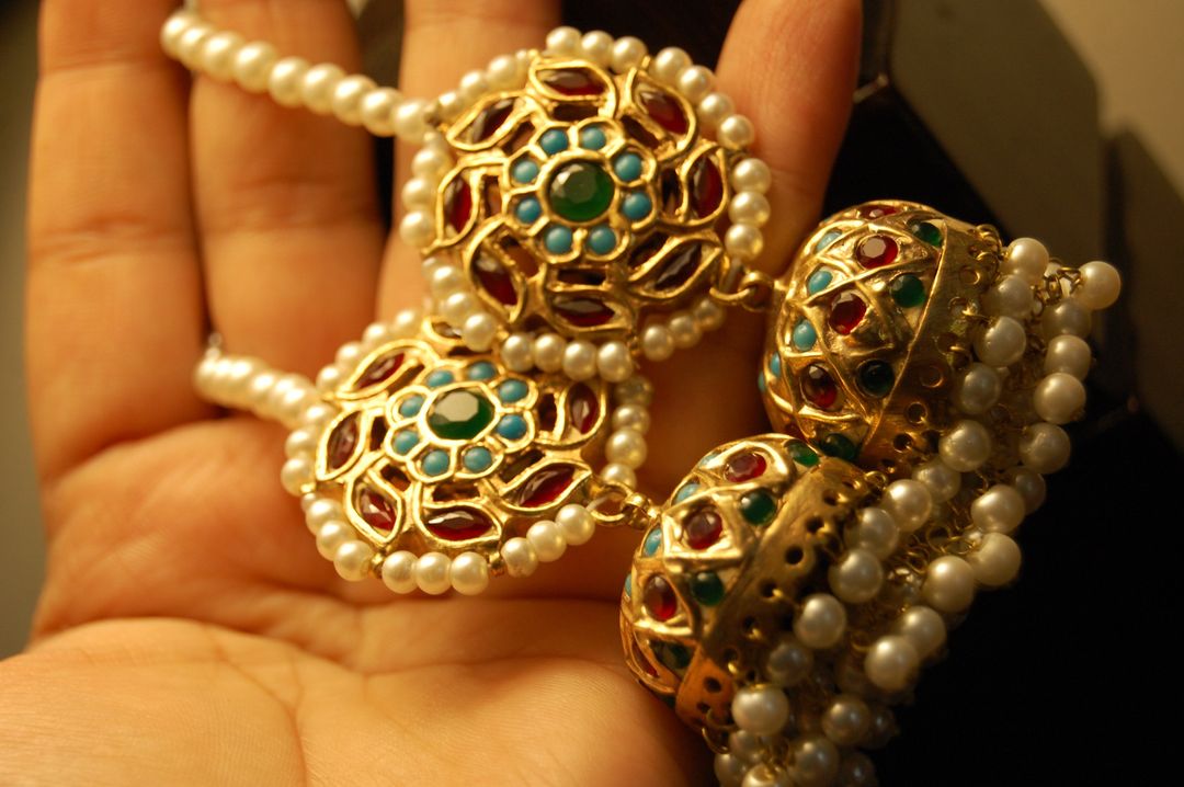 MULTI STONE JHUMKAS