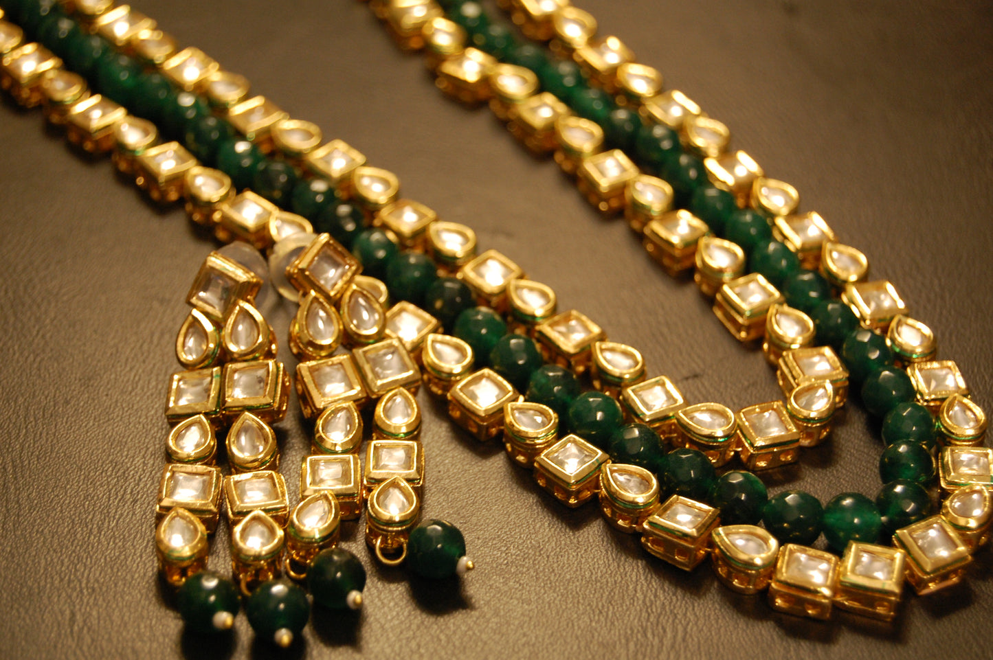 KUNDAN & GREEN MALA SET