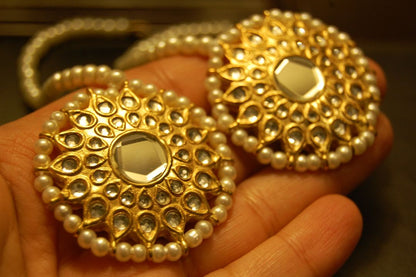 KUNDAN GOLDEN EARRINGS