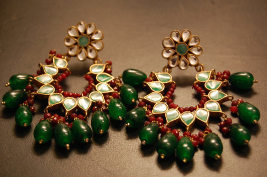 CHAAND BALAS IN GREEN & RED