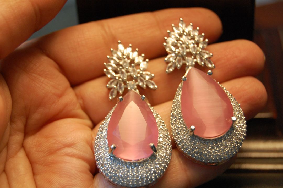 PINK ZIRCON EARRINGS