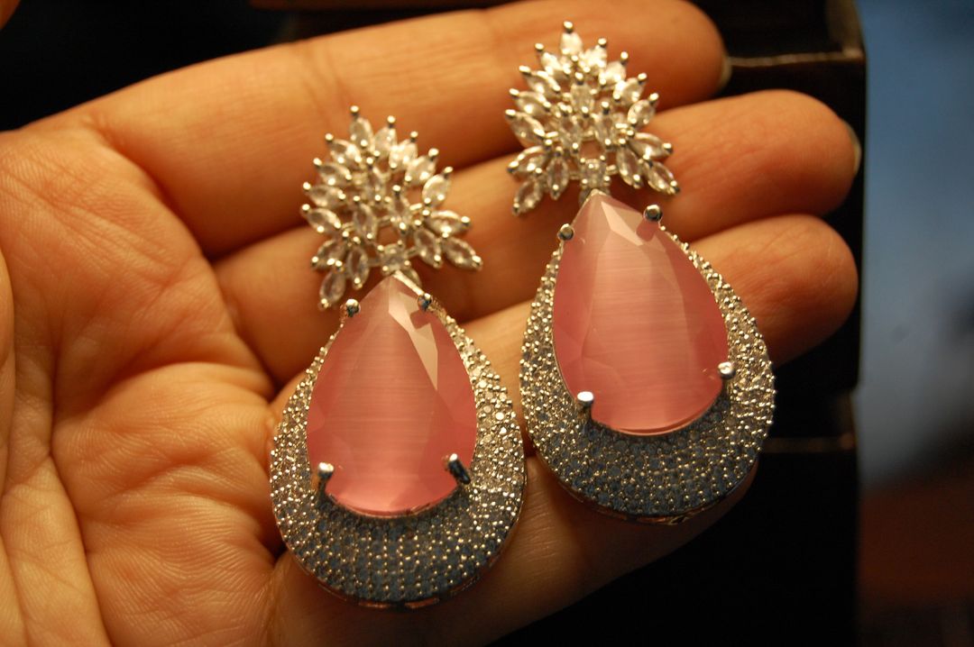 PINK ZIRCON EARRINGS