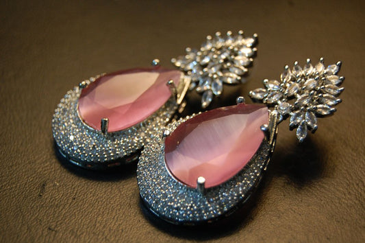 PINK ZIRCON EARRINGS