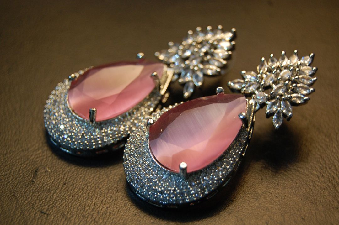 PINK ZIRCON EARRINGS