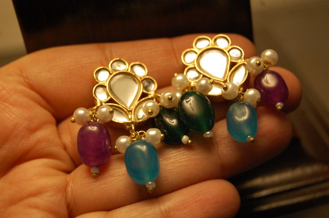MULTI KUNDAN EARRINGS